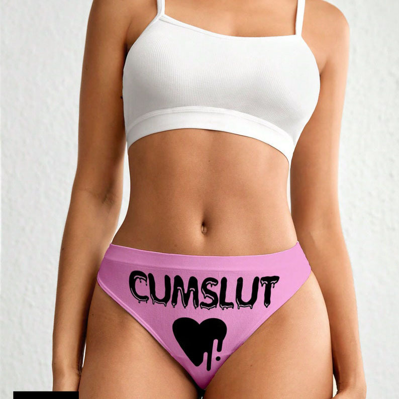 Custom Text SEXY bikini Thong Panties Heart Melted