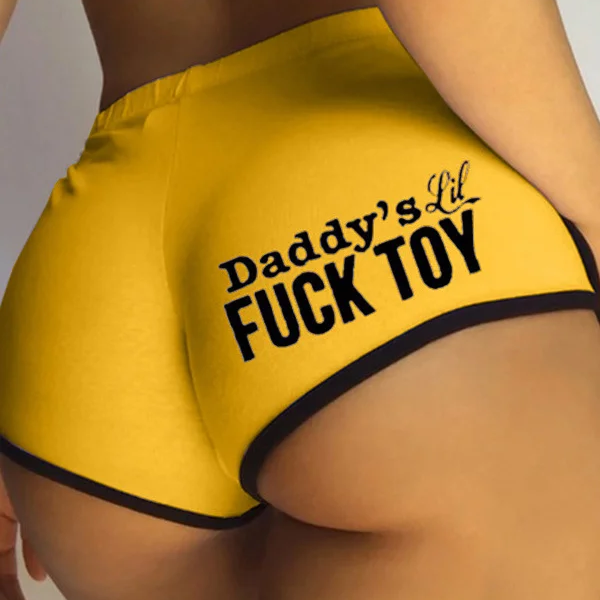 Personalized text sports yoga shorts