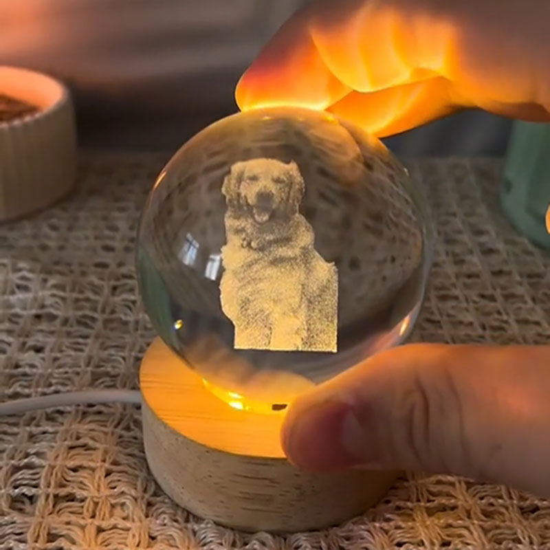 Custom made pet crystal ball