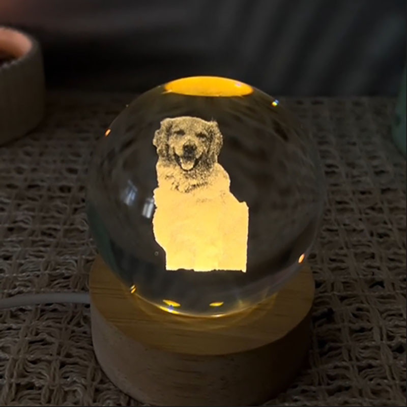 Custom made pet crystal ball