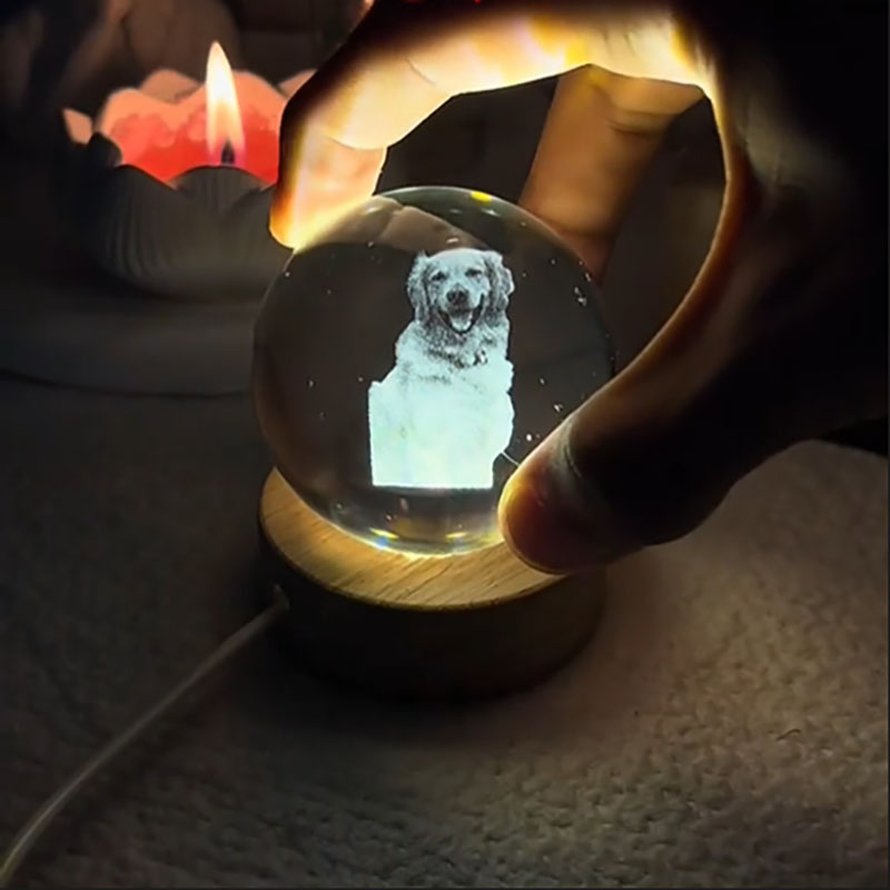 Custom made pet crystal ball