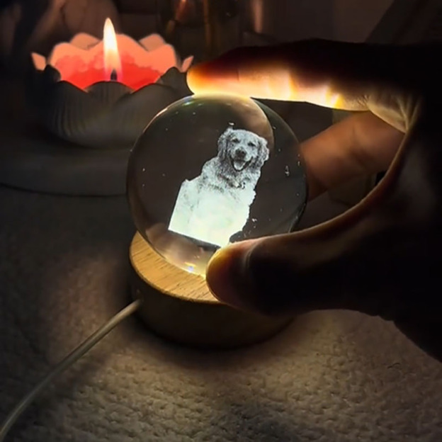 Custom made pet crystal ball