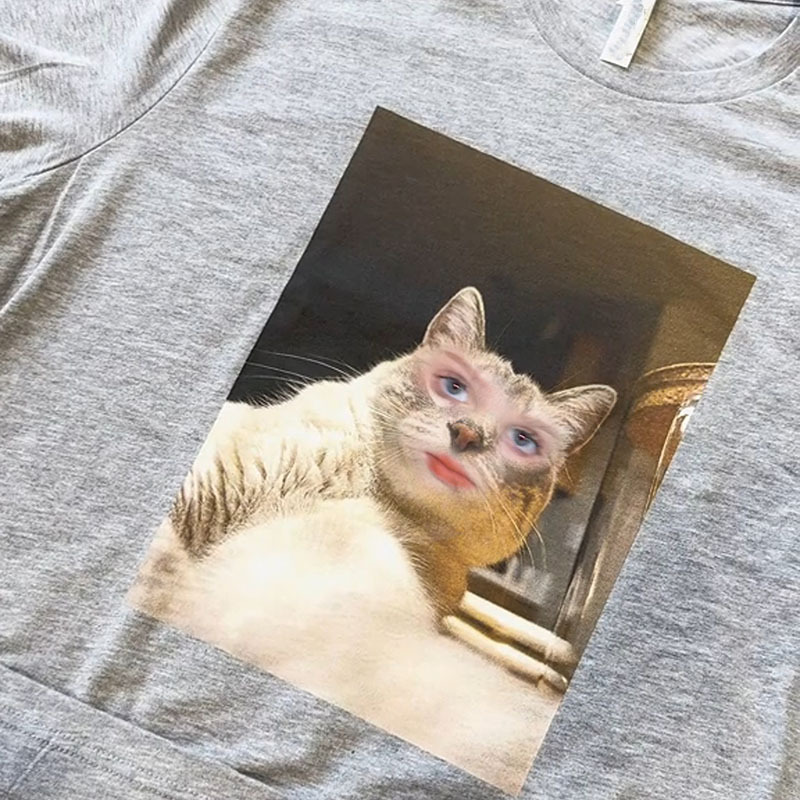 Personalized pet face-changing short sleeves