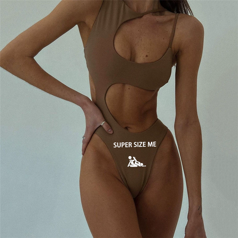 Personalized text pattern sleeveless jumpsuit