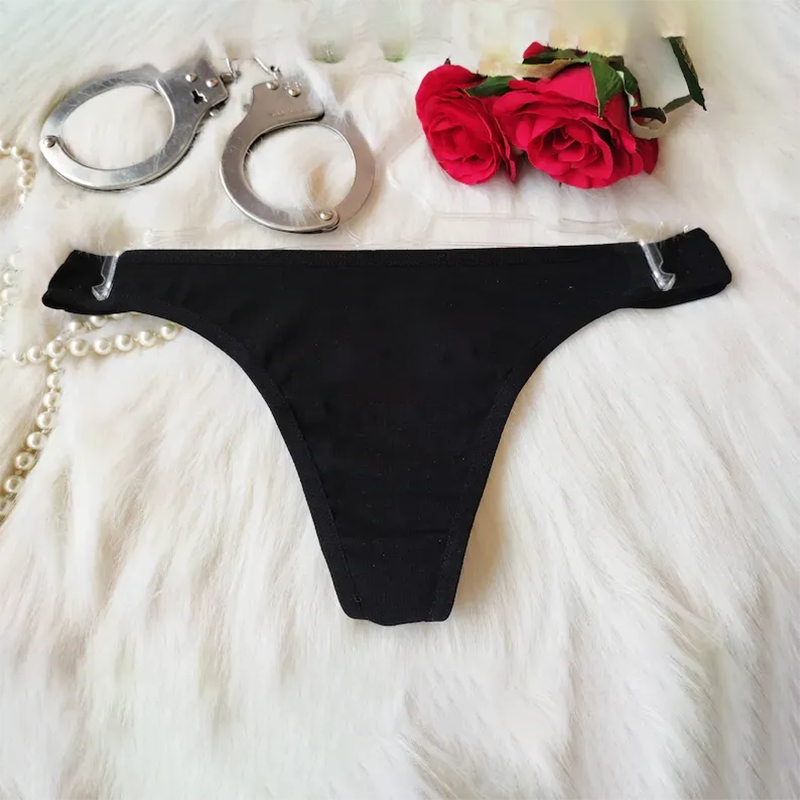 Customized thong with personalized text and pattern