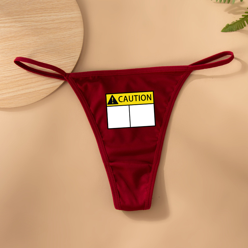 Personalized text pattern thong