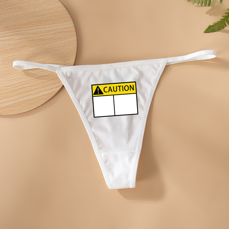 Personalized text pattern thong