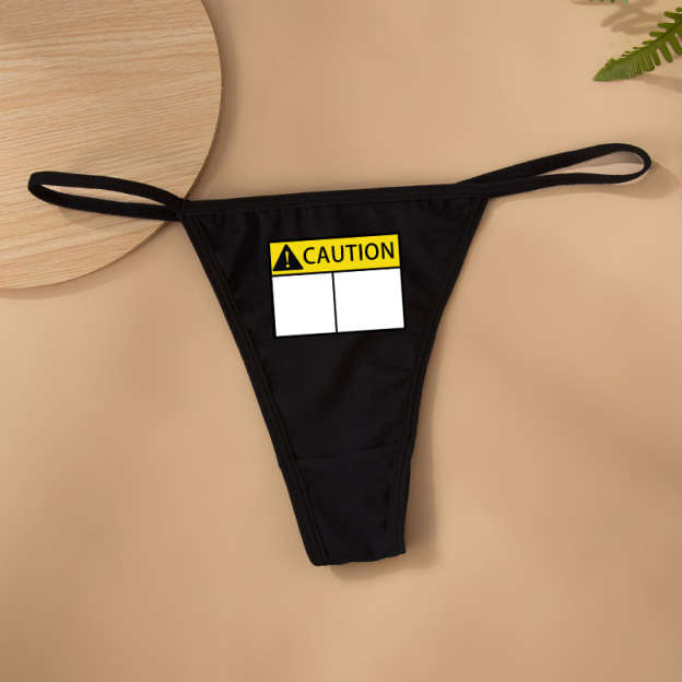 Personalized text pattern thong