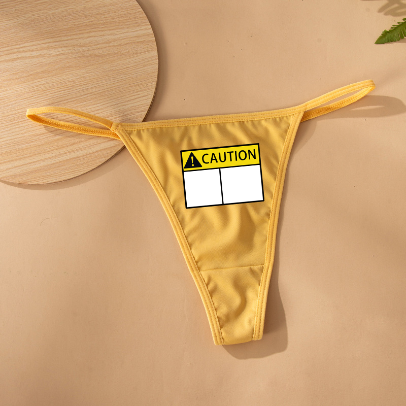 Personalized text pattern thong