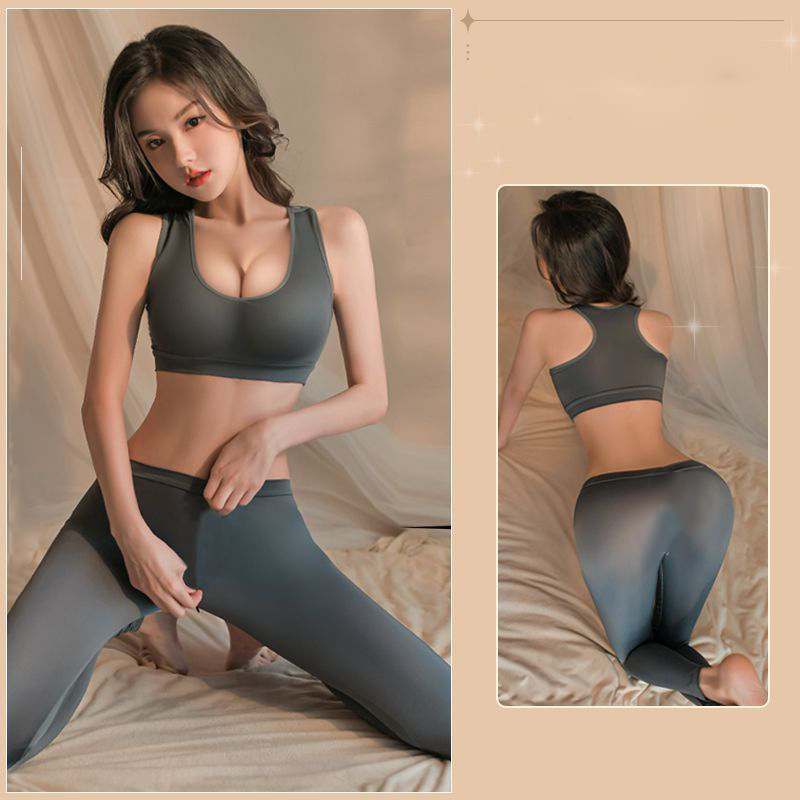 Personalized text pattern yoga pants set