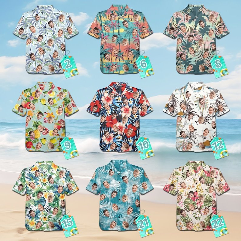 Custom face Hawaiian shirt