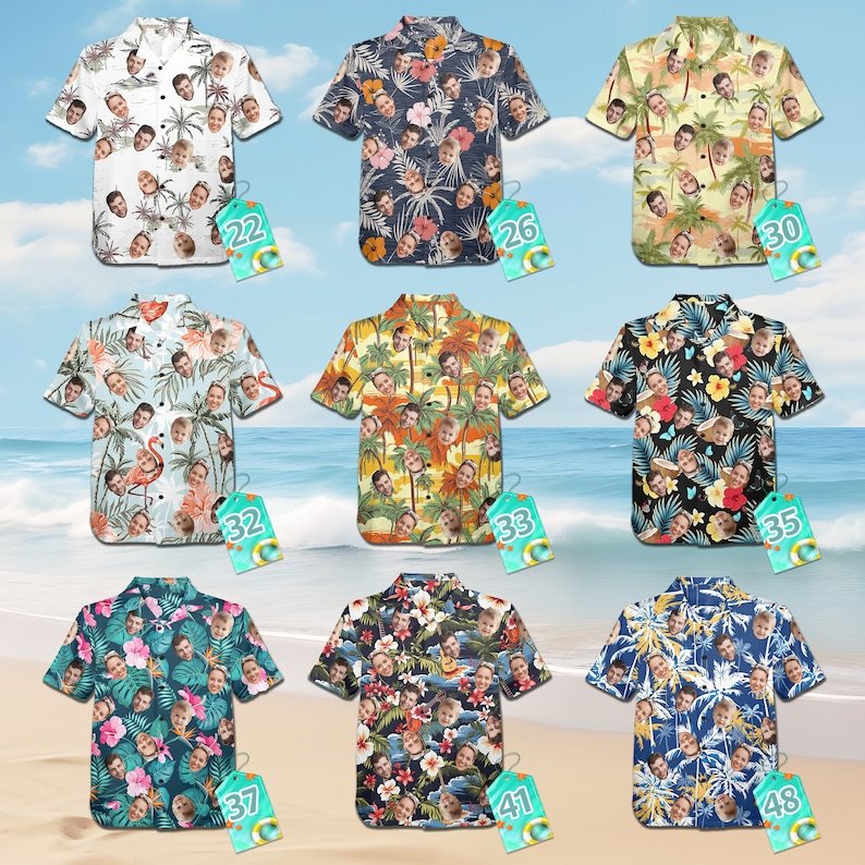 Custom face Hawaiian shirt