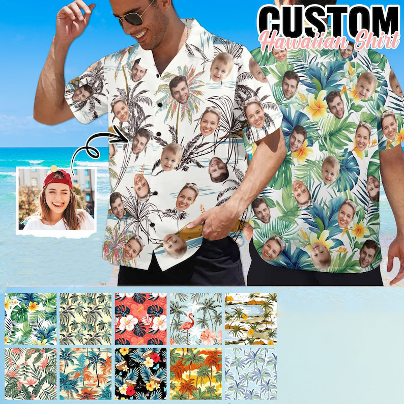 Custom face Hawaiian shirt