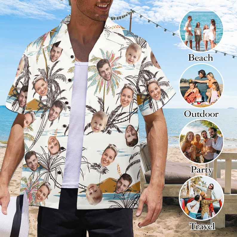 Custom face Hawaiian shirt