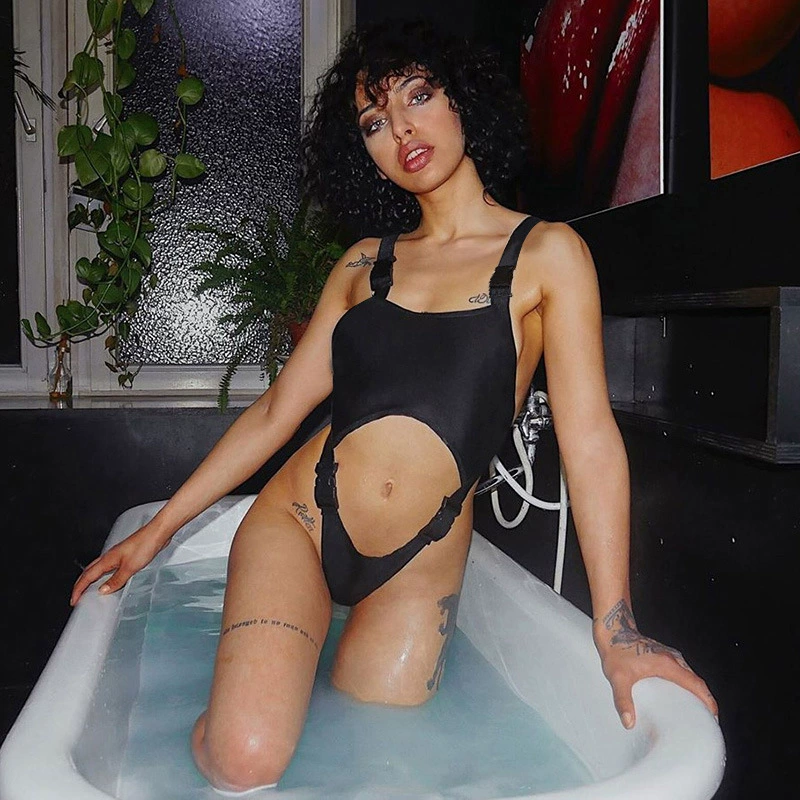 Personalized text pattern snap-on jumpsuit