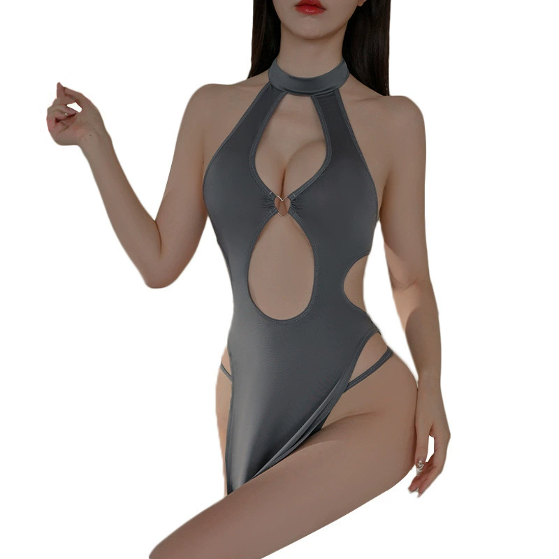 Personalized text pattern ring neck high slit dress