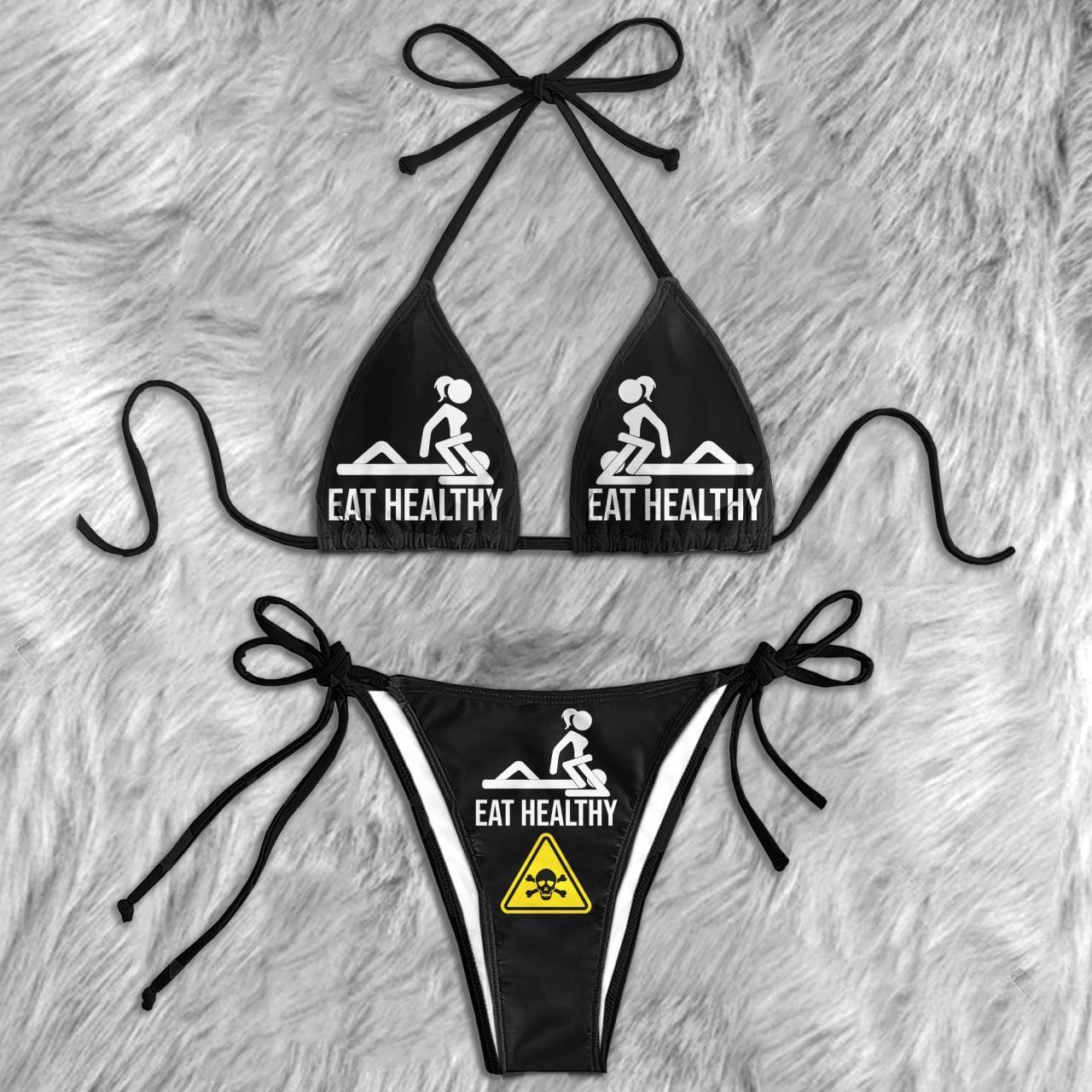 Personalized triangle bikini swimsuit