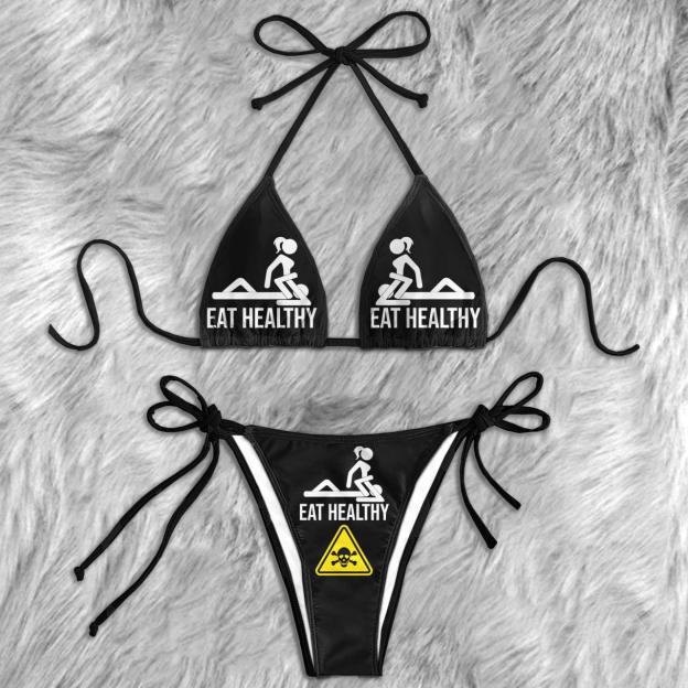 Personalized triangle bikini swimsuit