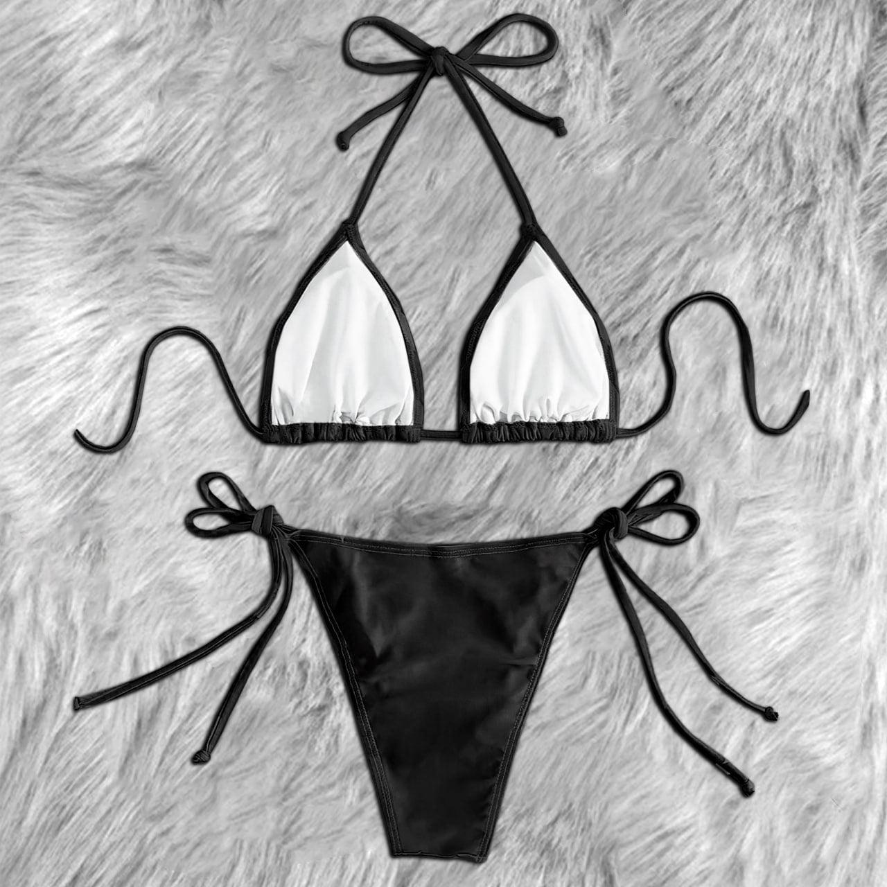 Personalized triangle bikini swimsuit