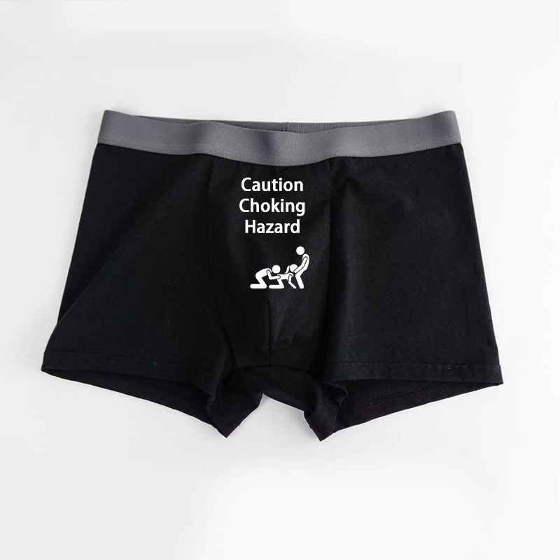 Personalized text pattern custom couple underwear gift
