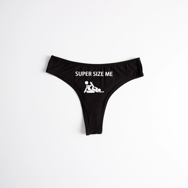 Personalized text pattern custom couple underwear gift