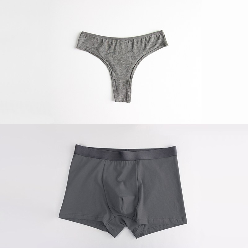 Personalized text pattern custom couple underwear gift