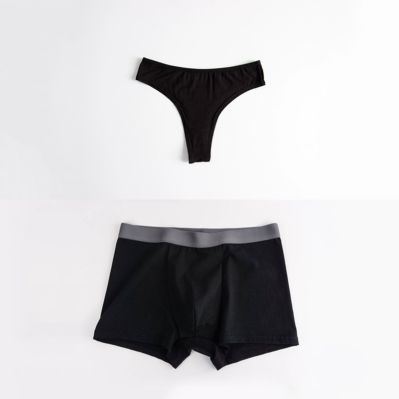 Personalized text pattern custom couple underwear gift