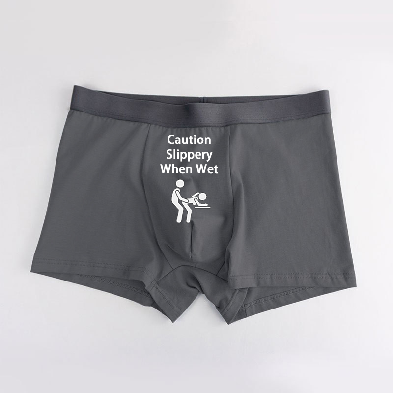 Personalized text pattern custom couple underwear gift