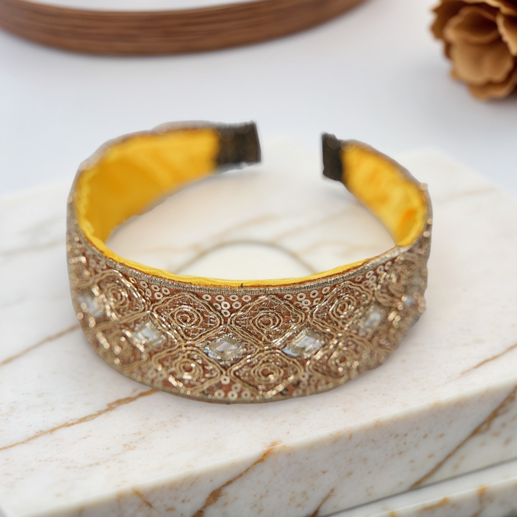 Rhinestone Headband French Vintage Light Luxury Heavy-Duty Headband High Cranial Top Hair Accessories