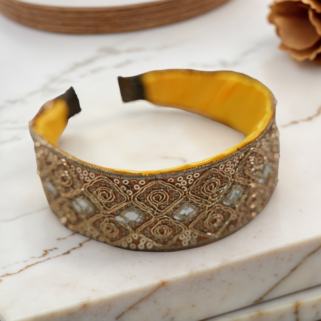 Rhinestone Headband French Vintage Light Luxury Heavy-Duty Headband High Cranial Top Hair Accessories