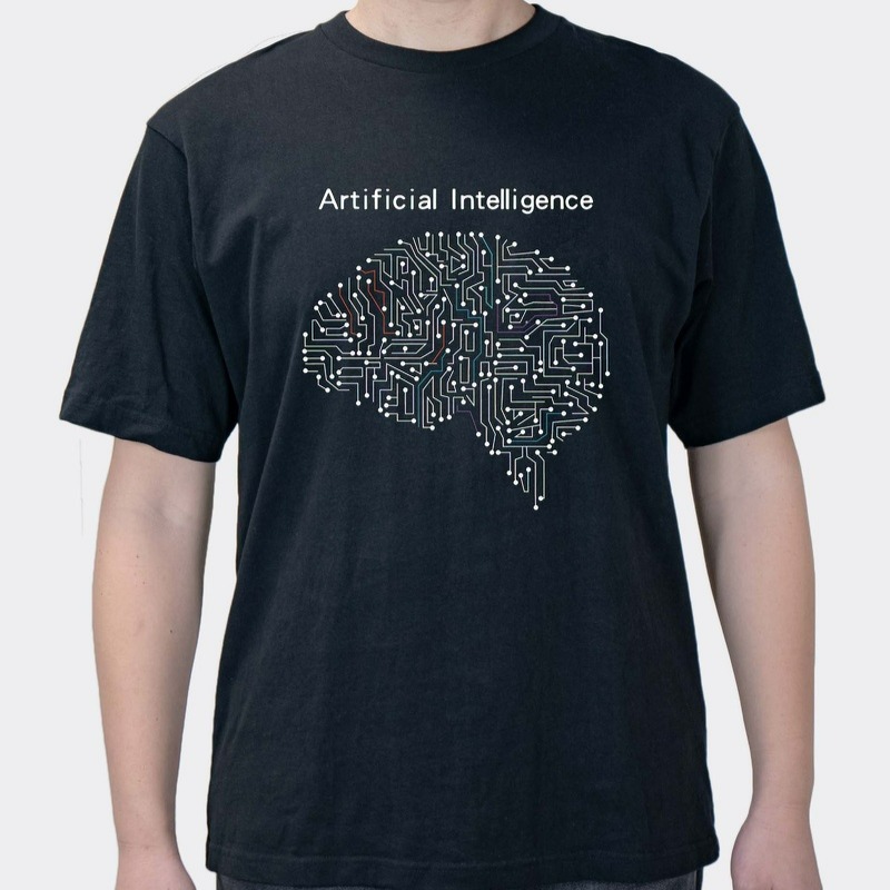 Creative Smart Brain print cropped T-shirt