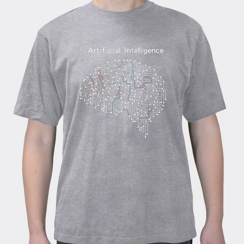 Creative Smart Brain print cropped T-shirt
