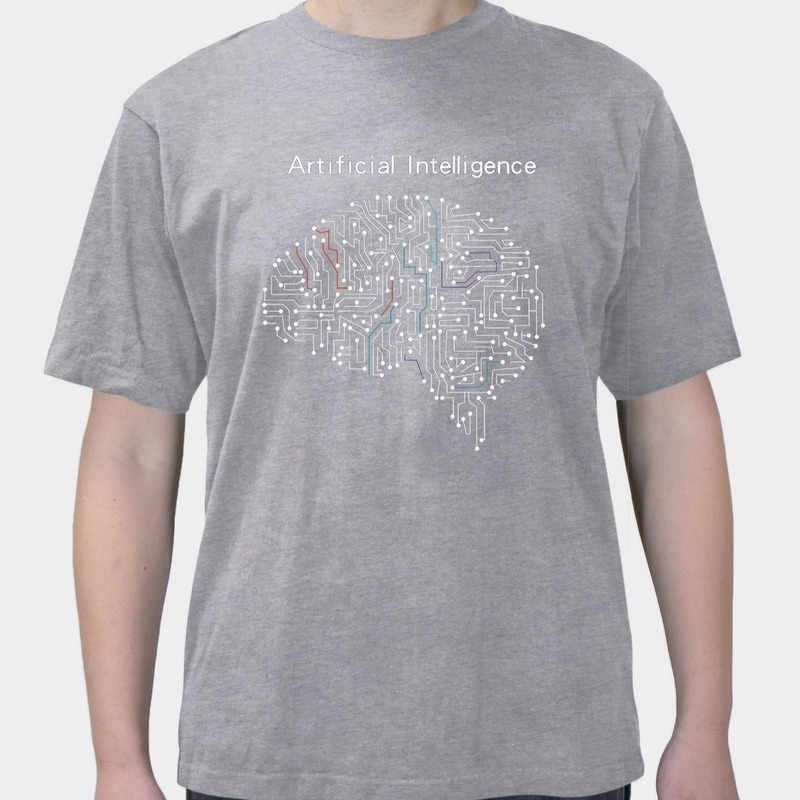 Creative Smart Brain print cropped T-shirt