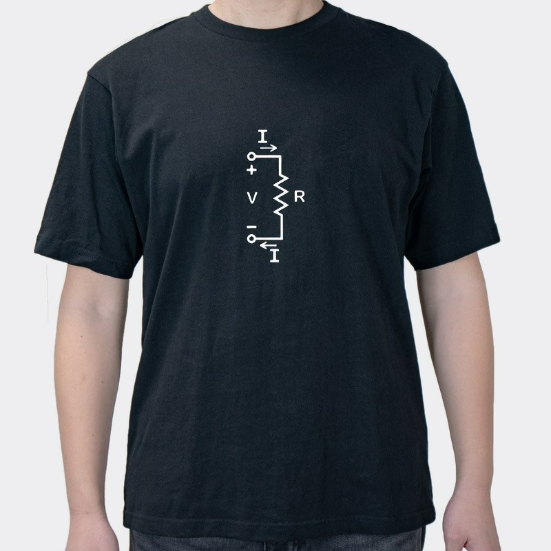Printed crop top with physical electrical circuits
