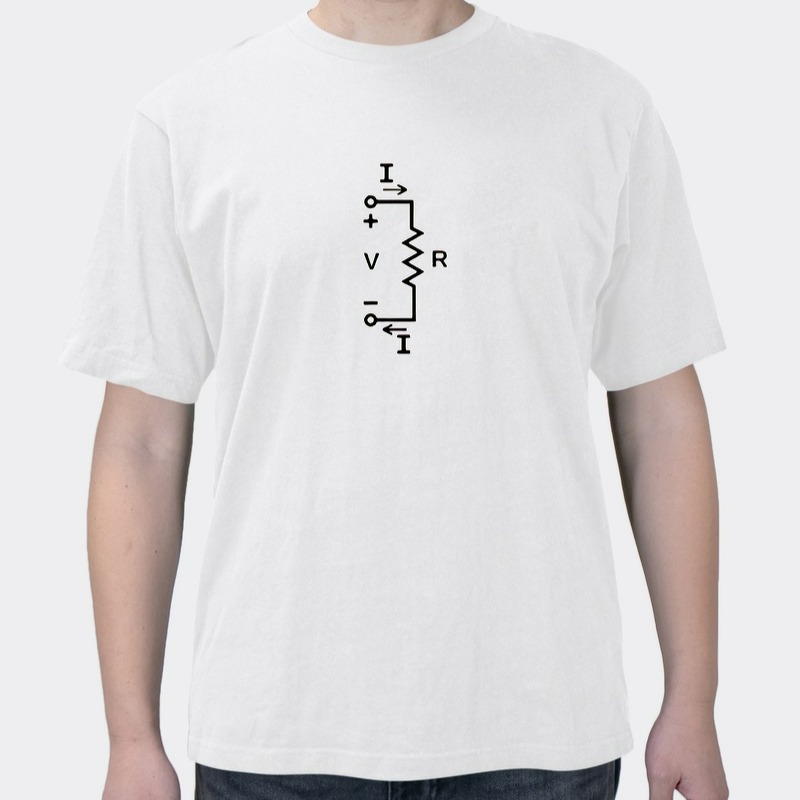 Printed crop top with physical electrical circuits