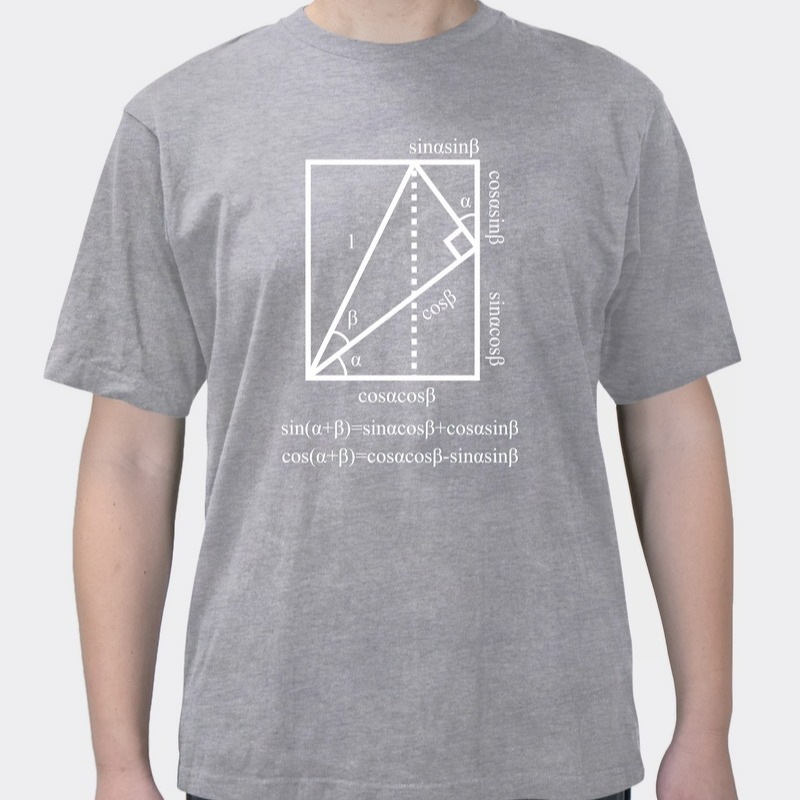Science math triangle formula print crop top