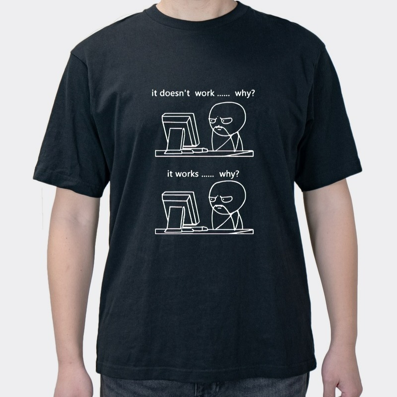 The daily troubles of a comic book programmer are printed crop tops