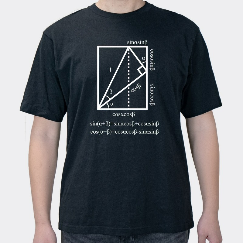 Science math triangle formula print crop top