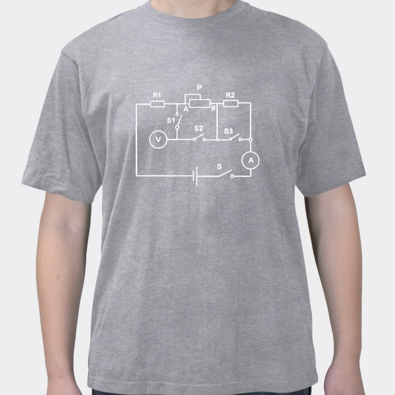Physical circuit diagram science and engineering crop top
