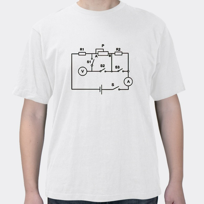 Physical circuit diagram science and engineering crop top