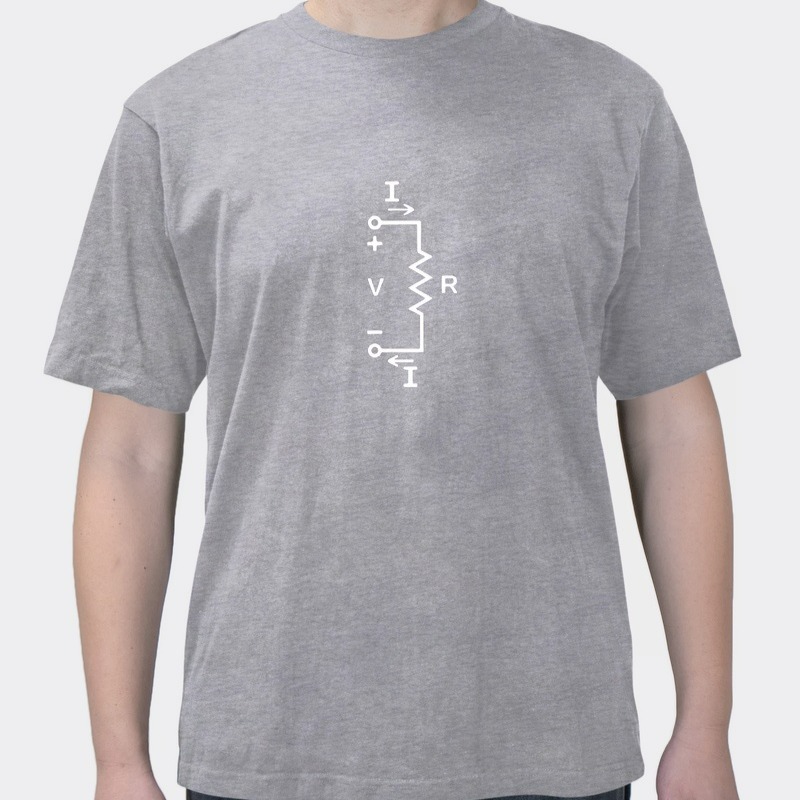 Printed crop top with physical electrical circuits