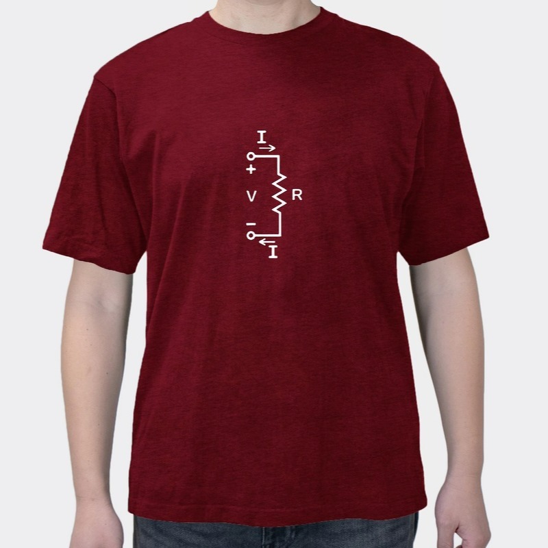Printed crop top with physical electrical circuits