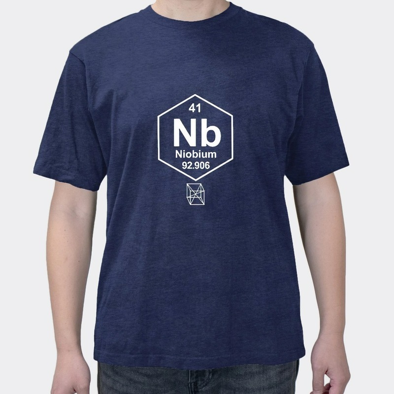 Science student chemical element antimony element niobium print short sleeve T-shirt