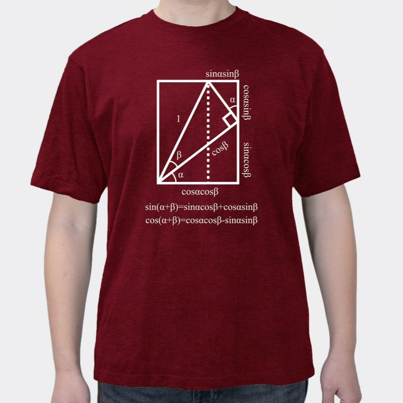 Science math triangle formula print crop top