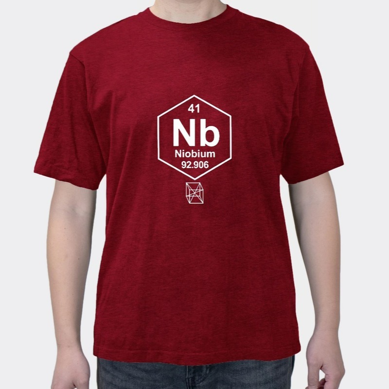 Spring And Summer New Products Science Students Chemical Element Antimony Element Niobium Printed Short-sleeved T-shirt Cotton Crewneck Xueba Clothes