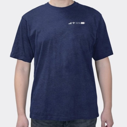 Low battery print cropped T-shirt
