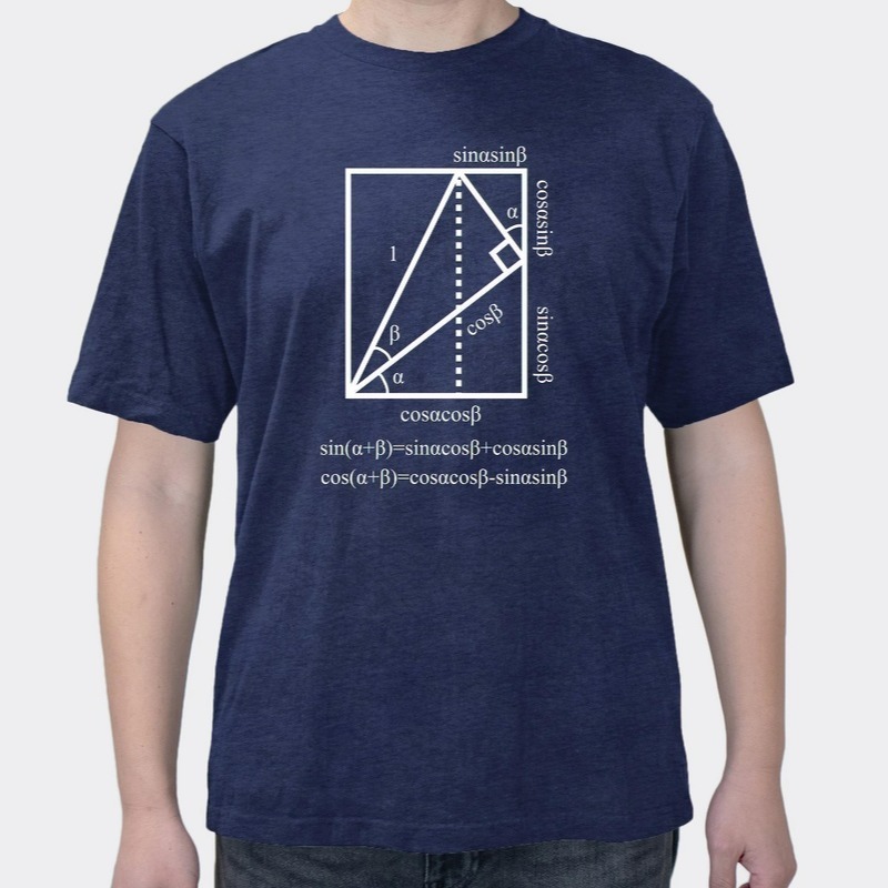 Science math triangle formula print crop top
