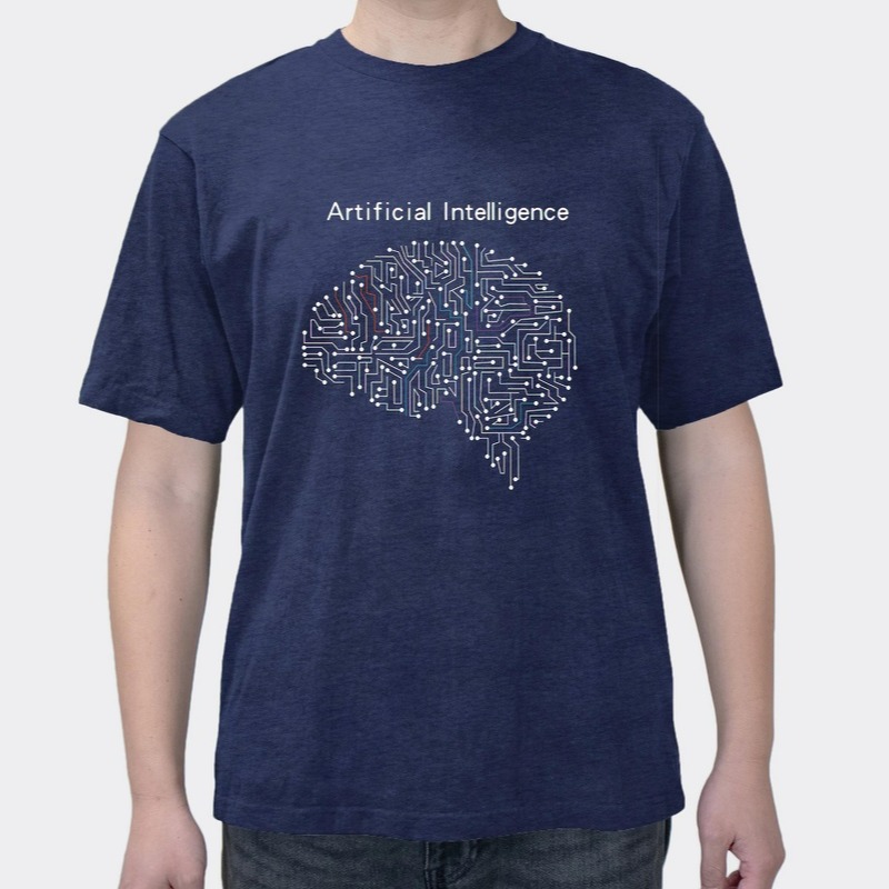 Creative Smart Brain print cropped T-shirt