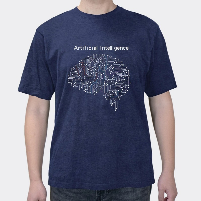 Creative Smart Brain print cropped T-shirt