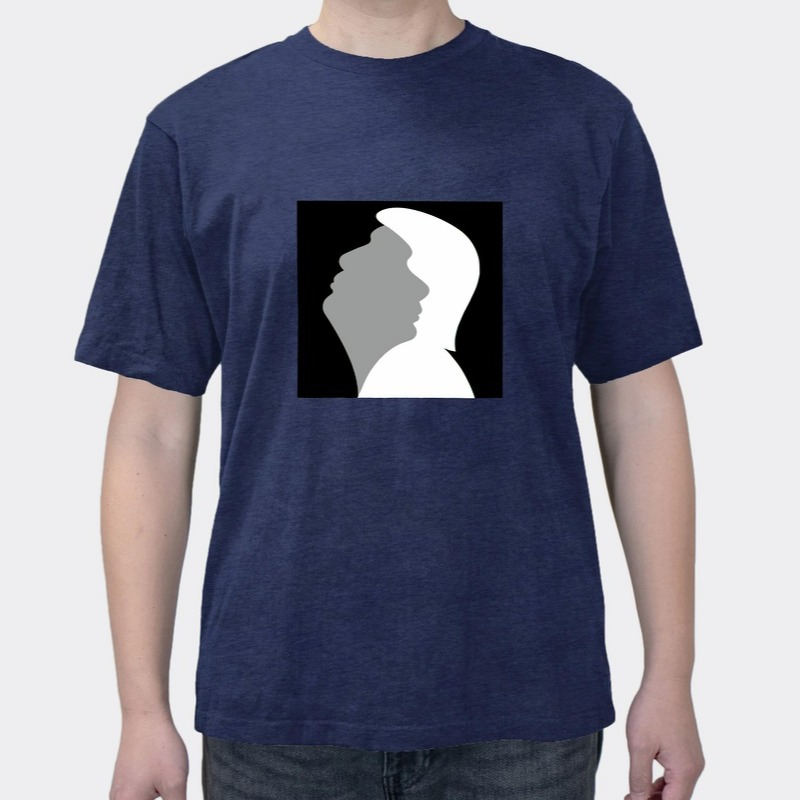 Creative Fun Simple American Russian Avatar Men's Summer Cotton T-Shirt